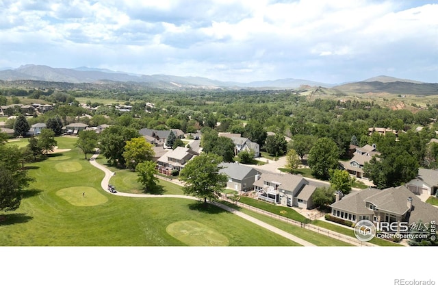 5072 Saint Andrews Dr, Loveland, CO 80537 - aerial view of residential area featuring mountains and a golf club
