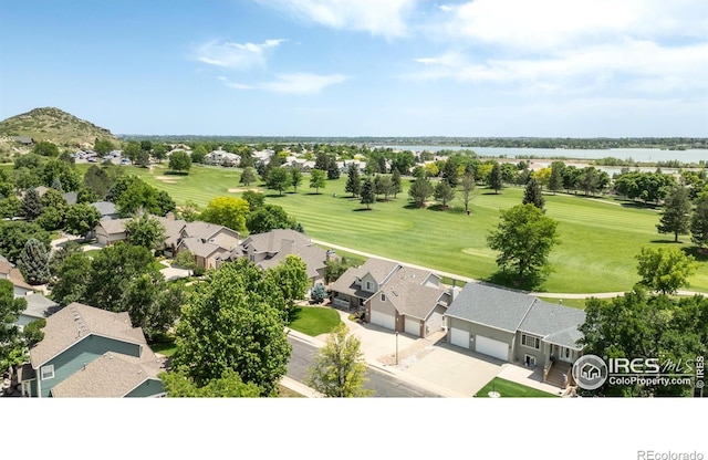 5072 Saint Andrews Dr, Loveland, CO 80537 - aerial view of residential area featuring a golf club and a nearby body of water