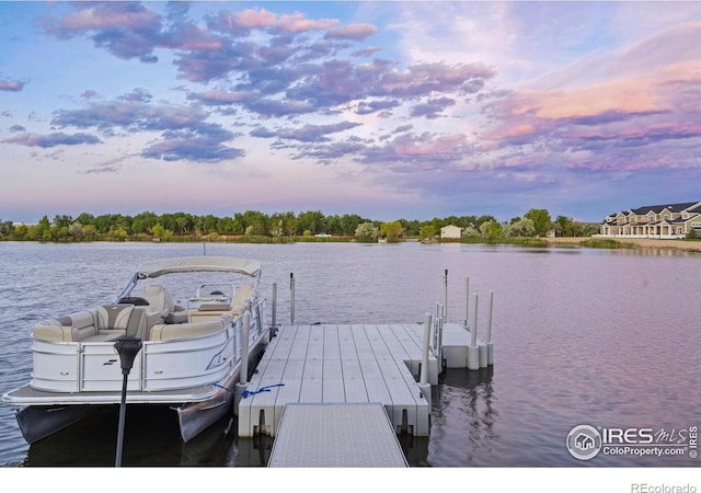 2055 Vineyard Dr, Windsor, CO 80550 - dock area featuring a water view