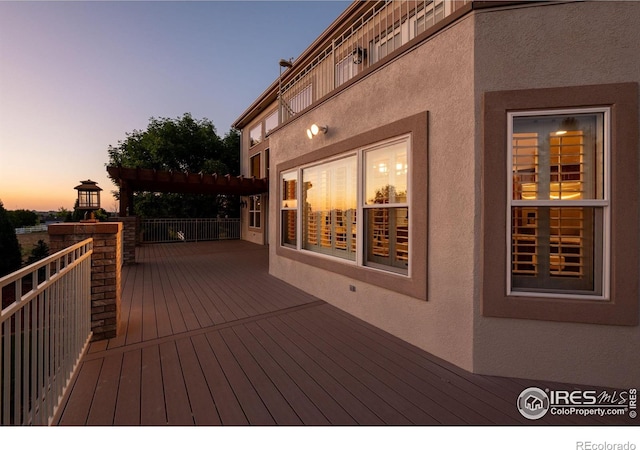 14601 Akron St, Brighton, CO 80602 - wooden deck with a pergola