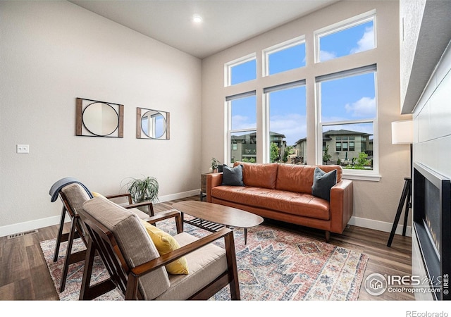 2716 San Cristobal Ct, Timnath, CO 80547 - living room with wood finished floors and a fireplace
