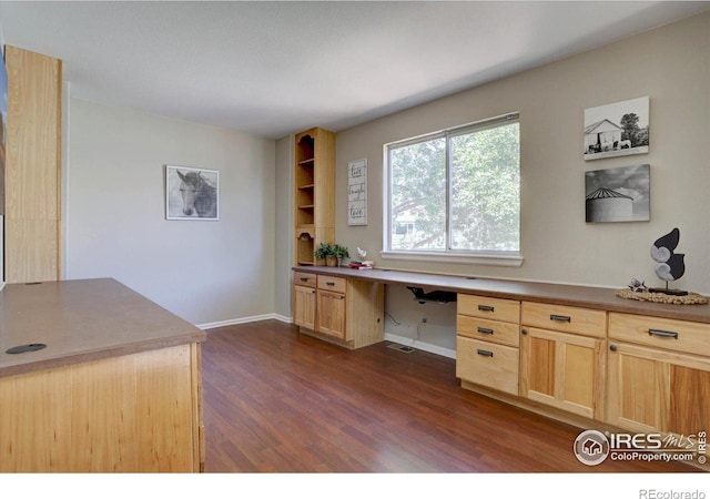 13382 Franklin St, Thornton, CO 80241 - unfurnished office with built in study area and dark wood-type flooring