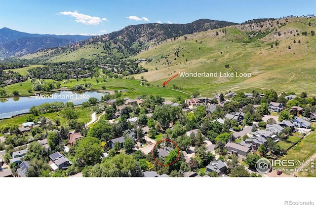 725 Union Ave, Boulder, CO 80304 - aerial perspective of suburban area featuring a water and mountain view