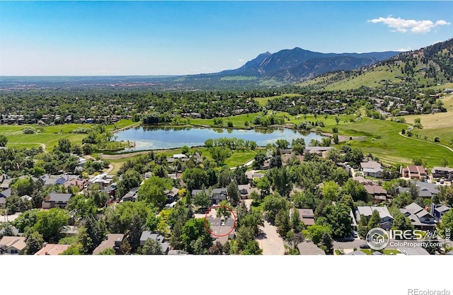 725 Union Ave, Boulder, CO 80304 - aerial view of residential area with a water and mountain view and a local golf course