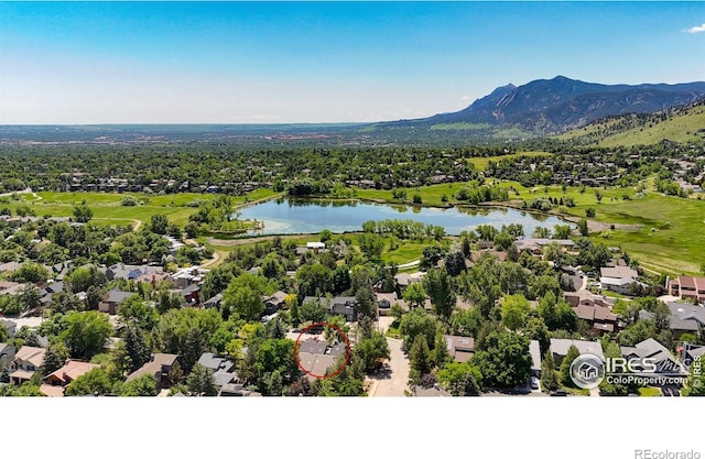 725 Union Ave, Boulder, CO 80304 - aerial perspective of suburban area featuring a water and mountain view
