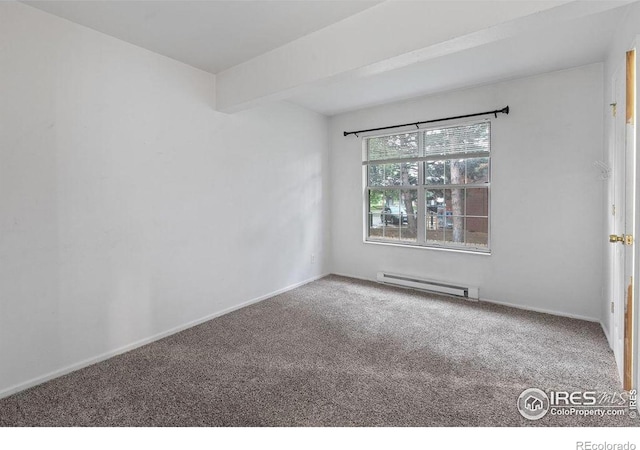 3565 Windmill Dr Unit F-7, Fort Collins, CO 80526 - carpeted spare room featuring a baseboard heating unit and baseboards