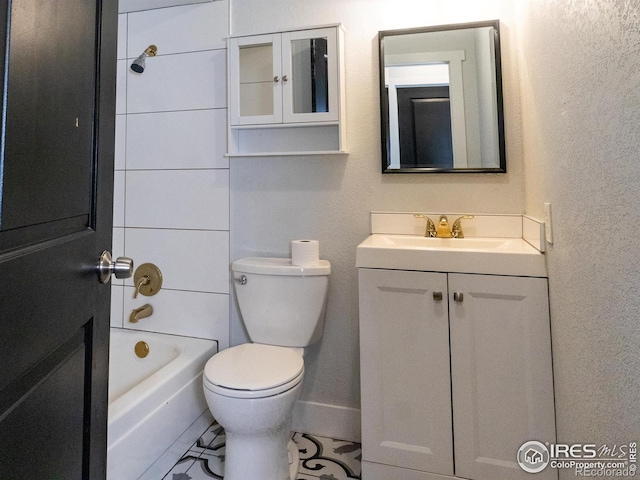 2037 Wedgewood Ct, Greeley, CO 80631 - bathroom featuring vanity, shower / tub combination, and a textured wall