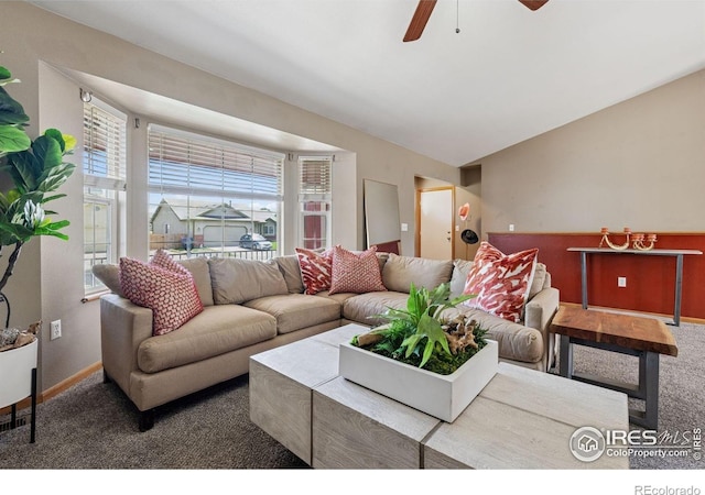 2217 Waylon Dr, Johnstown, CO 80534 - living area featuring carpet floors and a ceiling fan