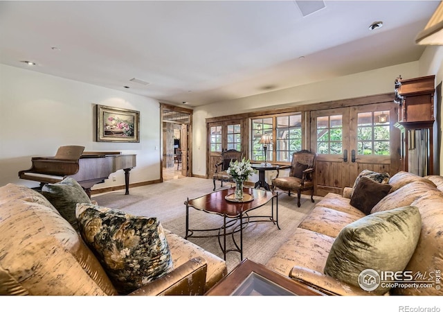 8576 Niwot Meadow Farm Rd, Niwot, CO 80503 - living area with healthy amount of natural light and french doors