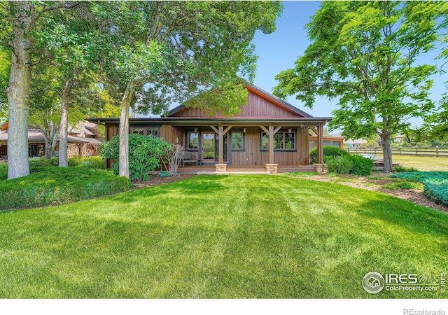 8576 Niwot Meadow Farm Rd, Niwot, CO 80503 - rear view of property with covered porch