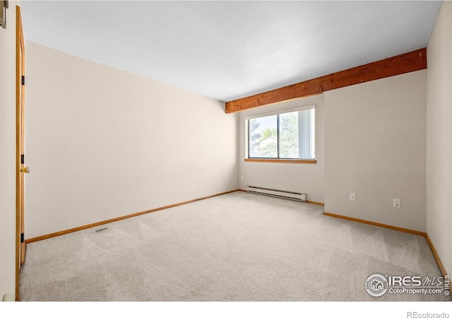 4717 Tantra Dr Unit G, Boulder, CO 80305 - spare room featuring a baseboard radiator and carpet