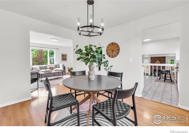 2036 Lexington Ct, Fort Collins, CO 80526 - dining space with a chandelier and light wood-type flooring