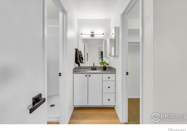 2036 Lexington Ct, Fort Collins, CO 80526 - full bath with vanity, wood finished floors, and a spacious closet