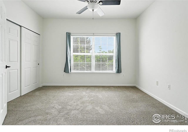 530 Mohawk Dr Unit 73, Boulder, CO 80303 - unfurnished bedroom featuring carpet, a closet, and a ceiling fan