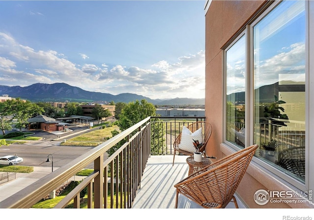 3401 Arapahoe Ave Unit 420, Boulder, CO 80303 - balcony featuring a mountain view