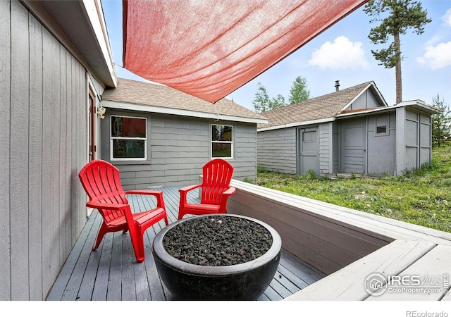 181 County Road 874, Tabernash, CO 80478 - wooden terrace with an outdoor structure