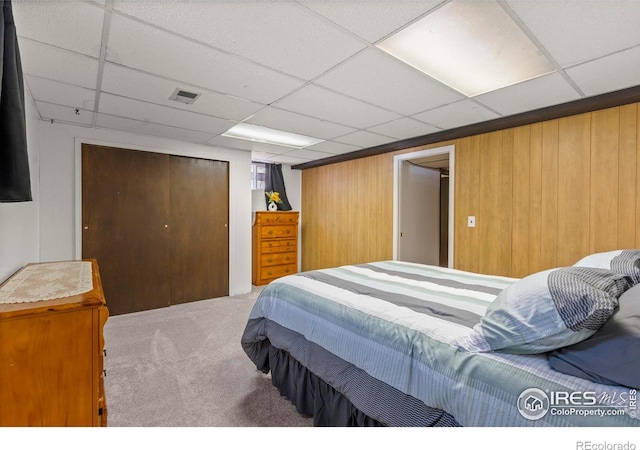 607 42nd Ave, Greeley, CO 80634 - carpeted bedroom with a closet and a paneled ceiling