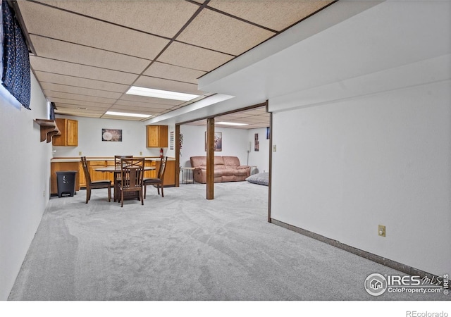 607 42nd Ave, Greeley, CO 80634 - finished below grade area with light colored carpet and a drop ceiling