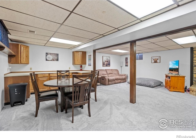 607 42nd Ave, Greeley, CO 80634 - dining area with a drop ceiling and light carpet