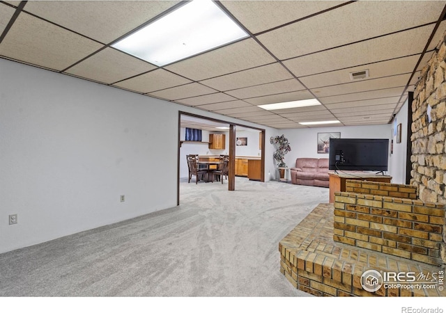 607 42nd Ave, Greeley, CO 80634 - living room with carpet floors and a drop ceiling
