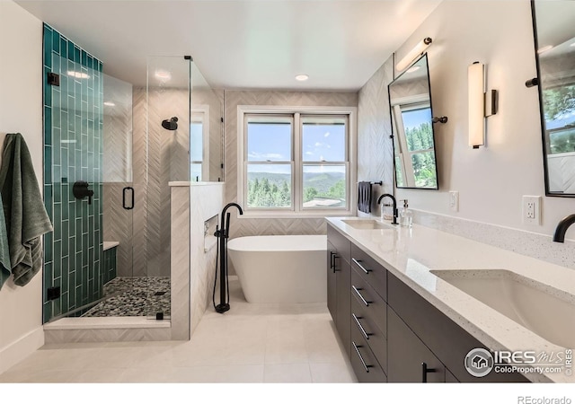 4815 Sugarloaf Rd, Boulder, CO 80302 - bathroom featuring plenty of natural light, double vanity, and a soaking tub