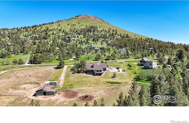 4815 Sugarloaf Rd, Boulder, CO 80302 - bird's eye view of a mountain backdrop and a forest