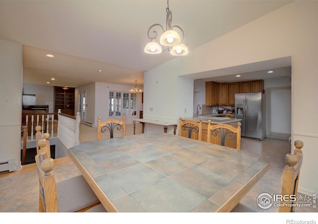 7035 S Boulder Rd, Boulder, CO 80303 - dining room featuring a chandelier and recessed lighting