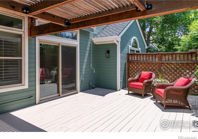 388 Fairfield Ln, Louisville, CO 80027 - wooden terrace with a pergola