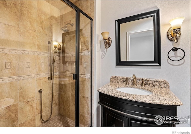 388 Fairfield Ln, Louisville, CO 80027 - full bath featuring a stall shower and vanity