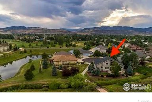 1402 Westfield Dr, Fort Collins, CO 80526 - aerial view of a water and mountain view