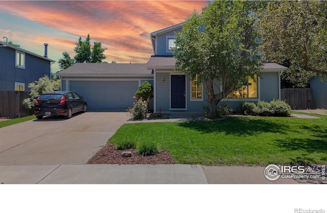2027 Churchill Ct, Fort Collins, CO 80526 - view of front of house with concrete driveway and an attached garage