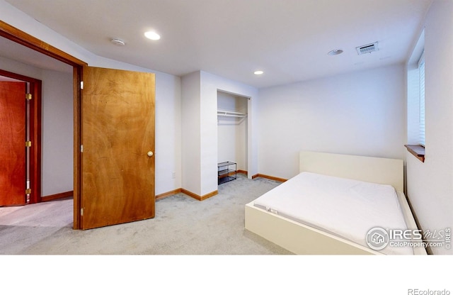 2027 Churchill Ct, Fort Collins, CO 80526 - bedroom with light carpet, recessed lighting, and a closet
