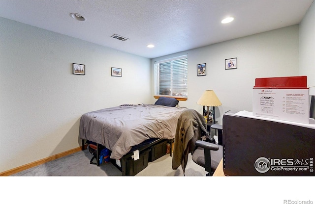 2027 Churchill Ct, Fort Collins, CO 80526 - bedroom featuring carpet floors, recessed lighting, a textured ceiling, and a textured wall