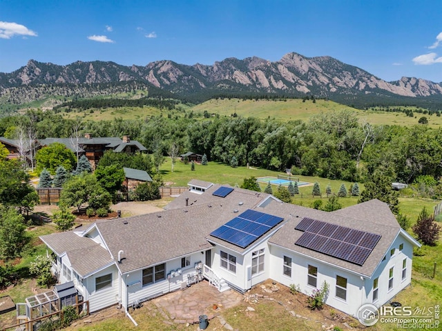 4223 Eldorado Springs Dr, Boulder, CO 80303 - view from above of property featuring a mountain backdrop