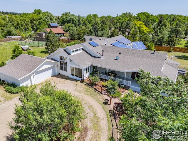 4223 Eldorado Springs Dr, Boulder, CO 80303 - aerial view of property and surrounding area with a heavily wooded area
