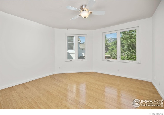 4223 Eldorado Springs Dr, Boulder, CO 80303 - unfurnished room with a ceiling fan and light wood-style flooring