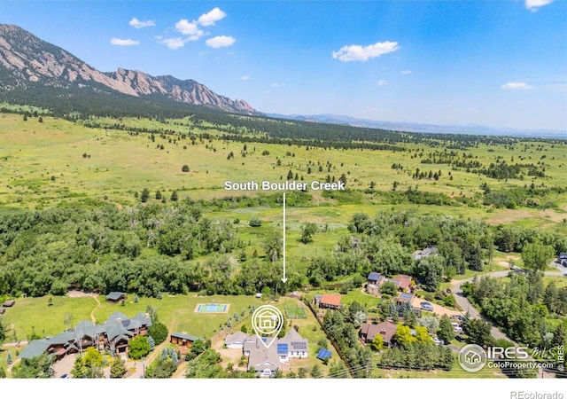 4223 Eldorado Springs Dr, Boulder, CO 80303 - bird's eye view of a mountain backdrop