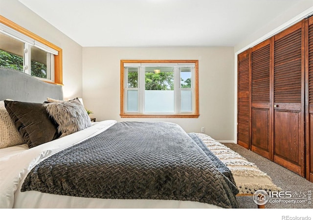 775 Pleasant St, Boulder, CO 80302 - carpeted bedroom with a closet and baseboards