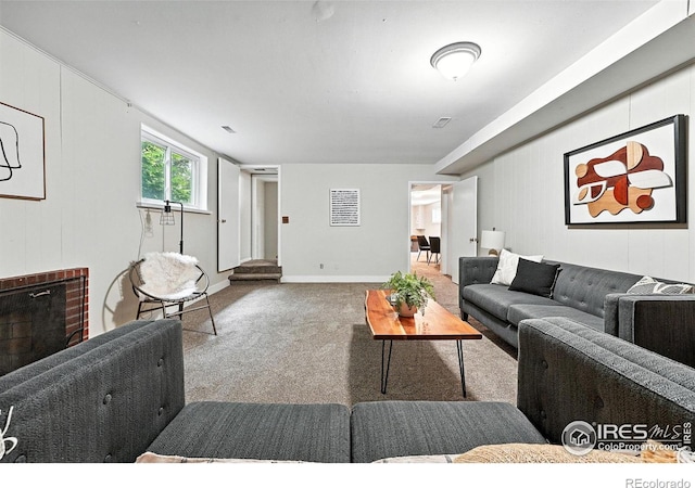 775 Pleasant St, Boulder, CO 80302 - living area with carpet floors and baseboards