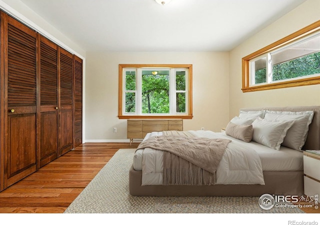 775 Pleasant St, Boulder, CO 80302 - bedroom with wood finished floors and a closet
