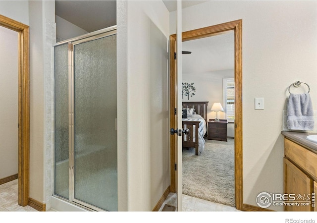 1613 Alpine Ave, Berthoud, CO 80513 - ensuite bathroom featuring a shower stall and vanity