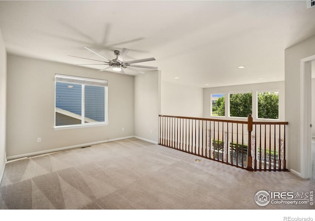 5127 Exploration Ln, Fort Collins, CO 80528 - carpeted spare room featuring ceiling fan and recessed lighting