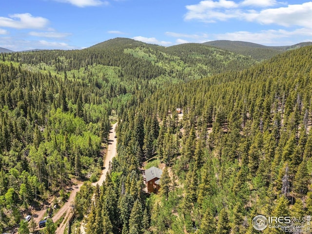 3727 Gamble Gulch Rd, Black Hawk, CO 80422 - mountain view featuring a forest