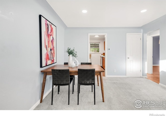 4240 Harlan St, Wheat Ridge, CO 80033 - dining space featuring recessed lighting and carpet