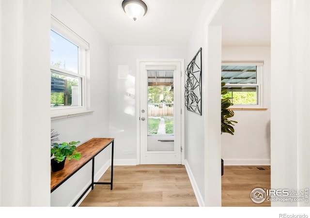 4240 Harlan St, Wheat Ridge, CO 80033 - doorway featuring healthy amount of natural light and light wood-style flooring