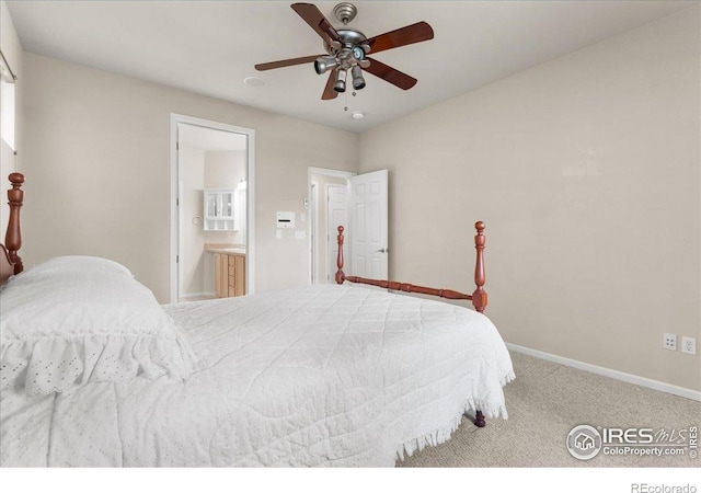 3632 Cassiopeia Ln, Fort Collins, CO 80528 - carpeted bedroom with baseboards and a ceiling fan
