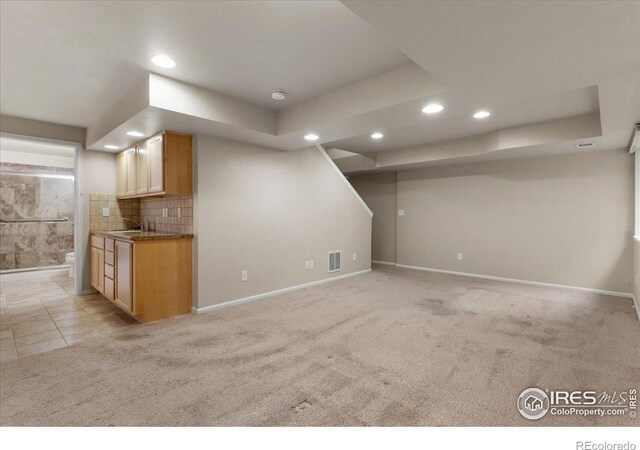 3632 Cassiopeia Ln, Fort Collins, CO 80528 - unfurnished living room featuring recessed lighting and light carpet