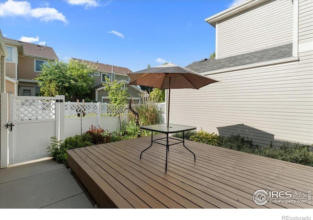 3632 Cassiopeia Ln, Fort Collins, CO 80528 - wooden terrace featuring a gate