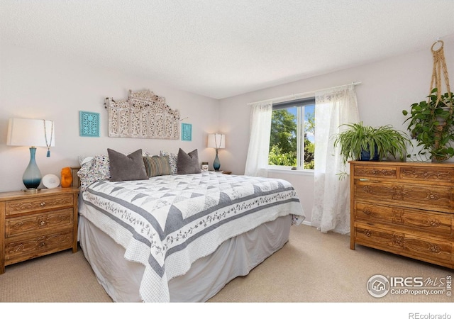 1026 Red Oak Dr, Longmont, CO 80504 - bedroom featuring light carpet and a textured ceiling