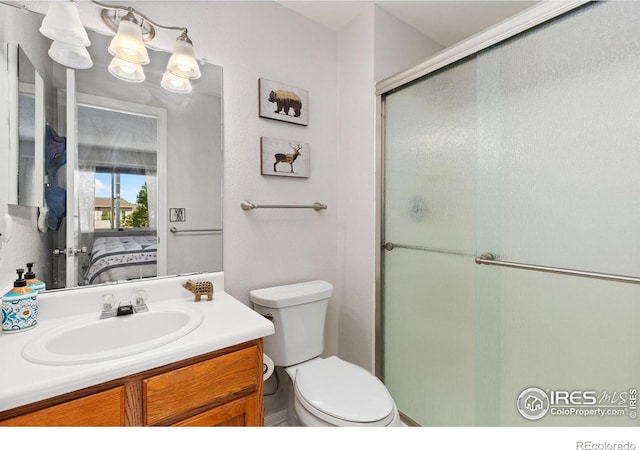 1026 Red Oak Dr, Longmont, CO 80504 - ensuite bathroom featuring a shower stall and vanity
